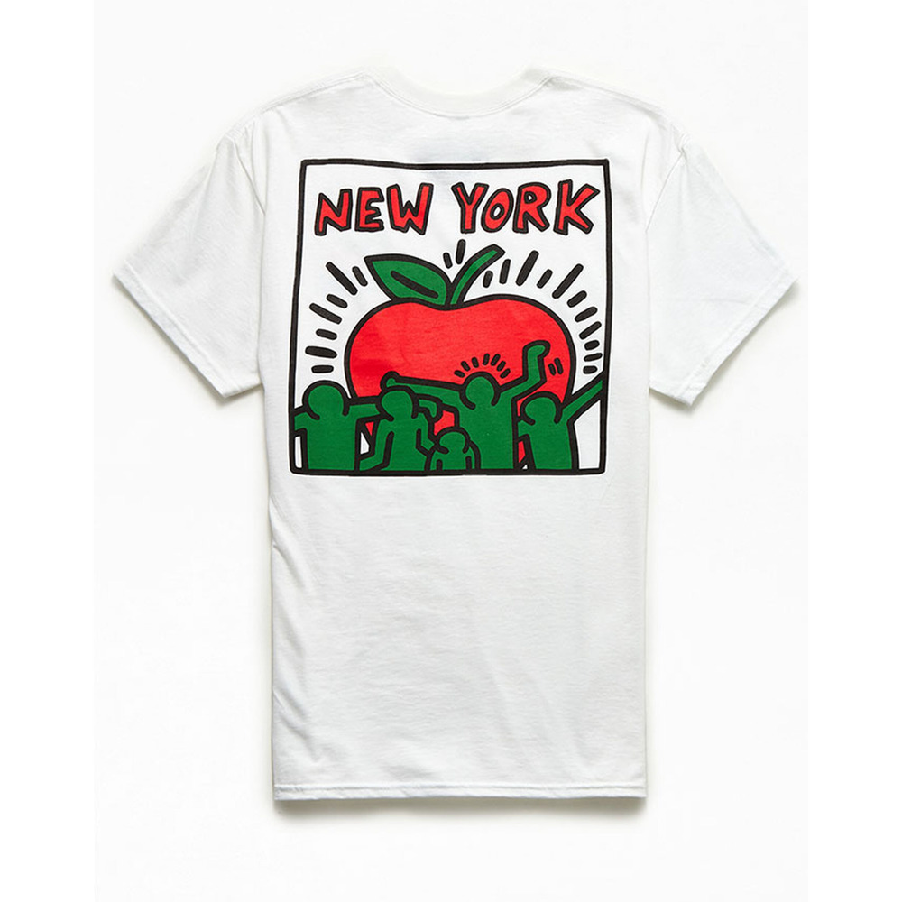 NEW Ripple Junction Keith Haring T-Shirt Men's 2XL White New York Big Apple‎